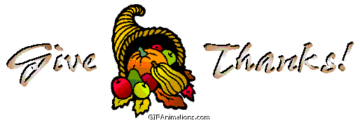 Give Thanks flashing food basket animation