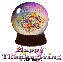 happy thanksgiving globe animation