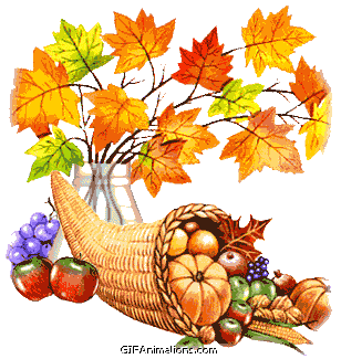 thanksgiving grapes apples pumpkin color changing leaves animation