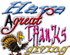 Have a great thanksgiving sparkly turkey animation