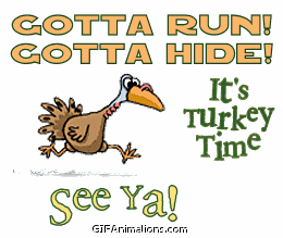 turkey running away thanksgiving animation