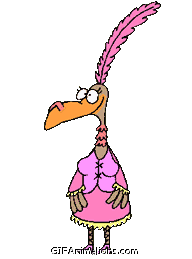 Pink Turkey mooning happy thanksgiving animation