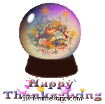 happy thanksgiving globe animation