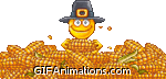 Emoticon eating corn animation