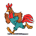 rooster running left
