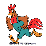 rooster running left