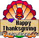 turkey with Eat More Pork sign happy thanksgiving animation