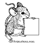 Rat with flashing sign