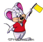 Mouse waving yellow flag